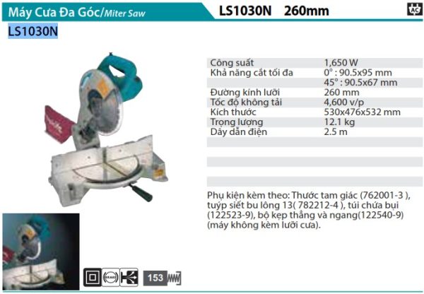 Makita LS1030N MÁY CƯA ĐA GÓC(260MM)