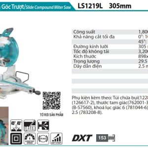 Makita LS1219L MÁY CƯA ĐA GÓC TRƯỢT(305MM)