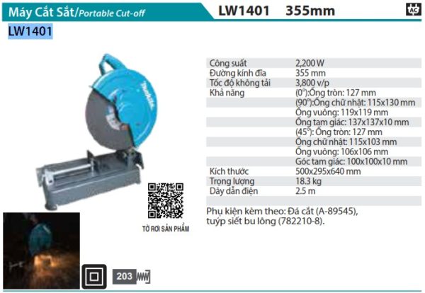 Makita LW1401 MÁY CẮT SẮT(355MM)