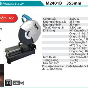 Makita M2401B MÁY CẮT SẮT(355MM/2000W)