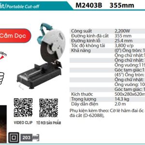 Makita M2403B MÁY CẮT SẮT(355MM2200W)