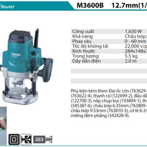 Makita M3600B MÁY PHAY(12,7MM/1/2'')