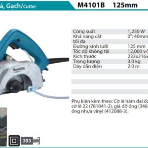 Makita M4101B MÁY CẮT ĐÁ/GẠCH(125MM)