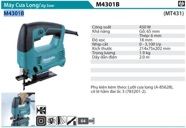 Makita M4301B MÁY CƯA LỌNG