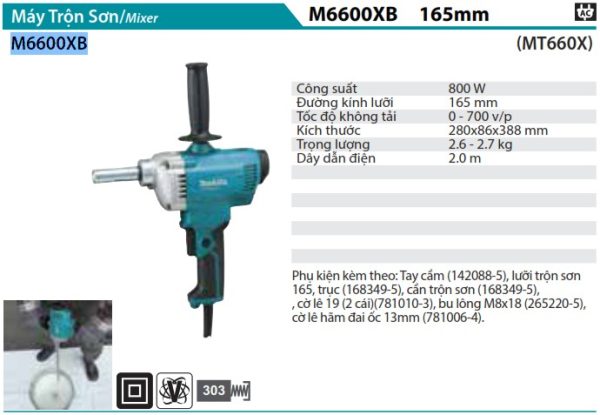 Makita M6600XB MÁY TRỘN SƠN