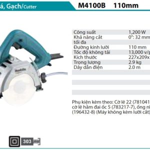 Makita MT413 MÁY CẮT ĐÁ/GẠCH(110MM)