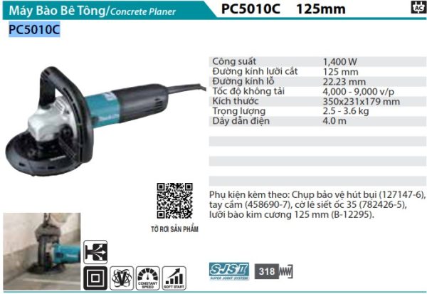 Makita PC5010C MÁY BÀO BÊ TÔNG(125MM)