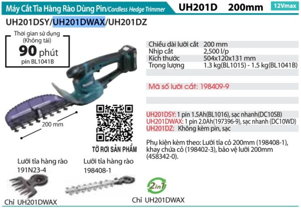 Makita DF002GA201 MÁY KHOAN VÀ VẶN VÍT DÙNG PIN(BL)(40V MA (kèm 02 pin 2.0AH + sạc)