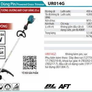 Makita UR014GZ MÁY CẮT CỎ DÙNG PIN(BL)(40V MAX)