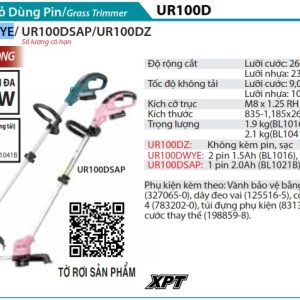 Makita UR100DWYE MÁY CẮT CỎ DÙNG PIN(12V MAX) (kèm 02 pin + 1 sạc)