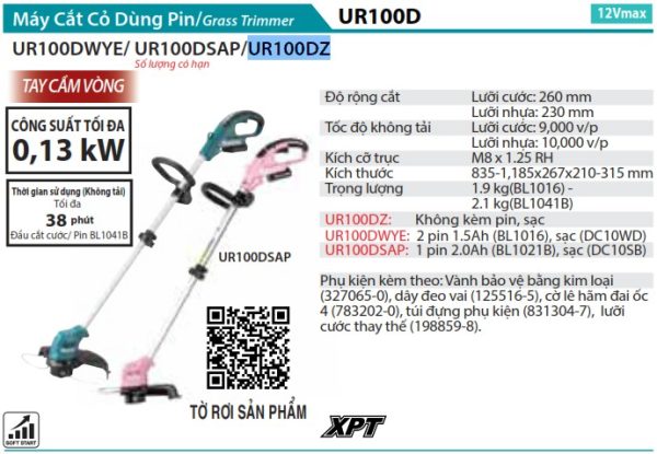 Máy Đầm Dùi Bê Tông Dùng Pin VR001GZ