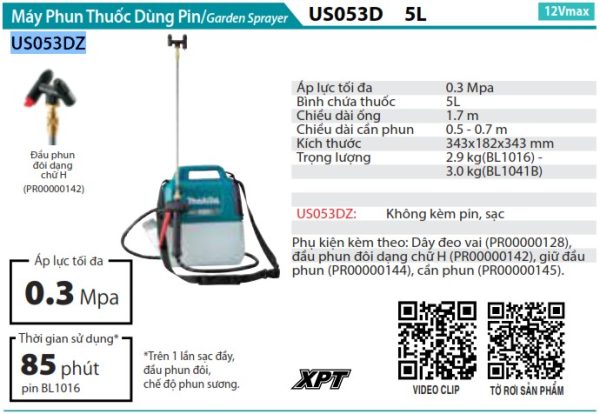 Makita DCL285FZ MÁY HÚT BỤI DÙNG PIN(BL)(18V)