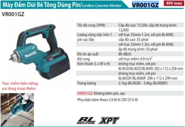 Makita DUR191LRT1 MÁY CẮT CỎ DÙNG PIN/TÁCH TRỤC/TAY (kèm 02 pin 5.0 + sạc nhanh)