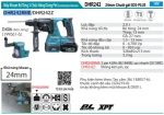 Makita DHR242RME MÁY KHOAN BÊ TÔNG 3 CHỨC NĂNG DÙNG PIN (kèm 02 pin 4.0Ah + sạc nhanh)