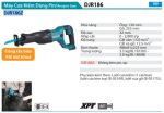 Makita DJR186Z MÁY CƯA KIẾM DÙNG PIN(18V) (không kèm pin sạc)