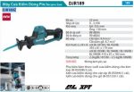 Makita DJR189Z MÁY CƯA KIẾM DÙNG PIN(BL)(18V) (không kèm pin sạc)