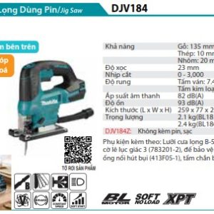 Makita DJV184Z MÁY CƯA LỌNG DÙNG PIN(BL)(18V) (không kèm pin sạc)