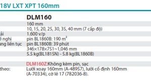 Makita DLM160Z MÁY CẮT CỎ ĐẨY DÙNG PIN(160MM)(18V) (không kèm pin sạc)