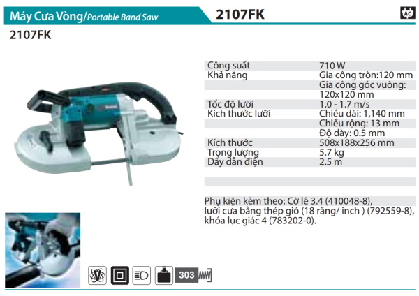 Makita 2107FK MÁY CƯA VÒNG(120MMX120MM)