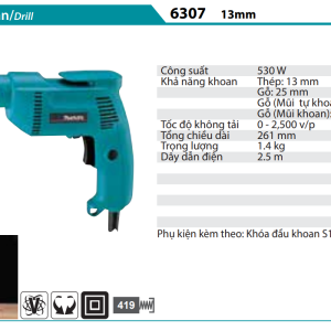 Makita 6307 MÁY KHOAN(13MM)