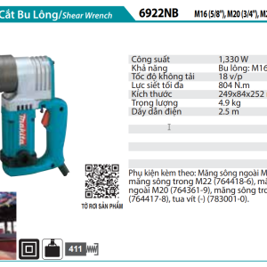 Makita 6922NB MÁY SIẾT CẮT BU LÔNG