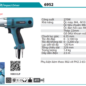 Makita 6952 MÁY BẮT VÍT