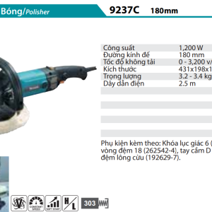 Makita 9237C MÁY ĐÁNH BÓNG(180MM)