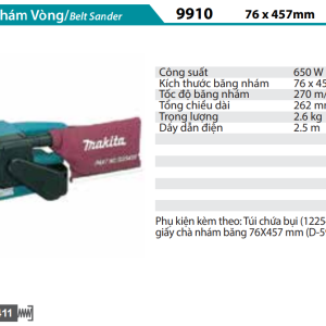 Makita 9910 MÁY CHÀ NHÁM BĂNG(76MMX457MM)