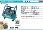 Makita AC001GZ MÁY NÉN KHÍ DÙNG PIN(BL)(40V MAX)