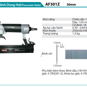 Makita AF301Z MÁY BẮN ĐINH DÙNG HƠI