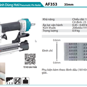 Makita AF353 MÁY BẮN ĐINH DÙNG HƠI