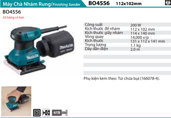 Makita BO4556 MÁY CHÀ NHÁM RUNG