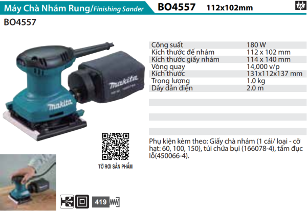 Makita BO4557 MÁY CHÀ NHÁM RUNG