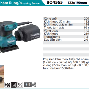 Makita BO4565 MÁY CHÀ NHÁM RUNG