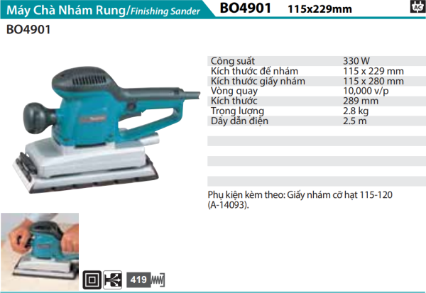 Makita BO4901 MÁY CHÀ NHÁM RUNG