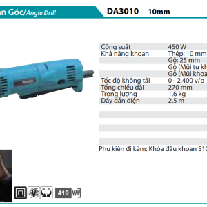 Makita DA3010 MÁY KHOAN GÓC