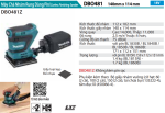 Makita DBO481Z MÁY CHÀ NHÁM RUNG DÙNG PIN(ĐẾ NHỰA/ (không kèm pin sạc)