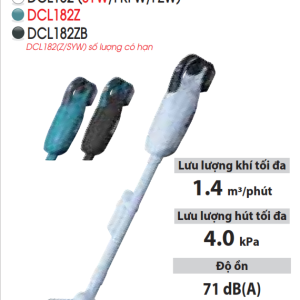 Makita DCL182SYW MÁY HÚT BỤI DÙNG PIN(18V) (kèm 01 pin + sạc)