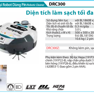 Makita DRC300Z MÁY HÚT BỤI ROBOT DÙNG PIN(BL)(18V)