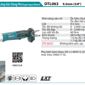 Makita DTL063Z MÁY SIẾT BU LÔNG GÓC DÙNG PIN(18V) (không kèm pin sạc)