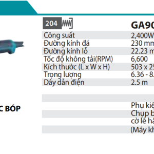 Makita GA9030 MÁY MÀI GÓC(230MM/2400W/CÔNG TẮC BÓP)