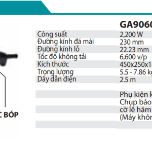 Makita GA9090 máy mài góc 230mm/2200W