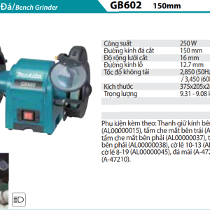 Makita GB602 MÁY MÀI 2 ĐÁ(150MM)