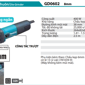 Makita GD0602 MÁY MÀI KHUÔN(6MM)