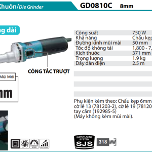 Makita GD0810C MÁY MÀI KHUÔN(8MM)