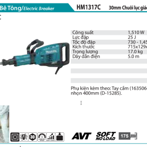 Makita HM1317C MÁY ĐỤC BÊ TÔNG(CHUÔI LỤC GIÁC 30MM)