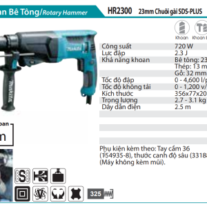 Makita HR2300 MÁY KHOAN BÊ TÔNG