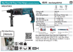 Makita HR2470 MÁY KHOAN BÊ TÔNG 3 CHỨC NĂNG