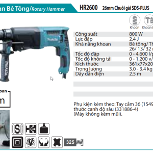 Makita HR2600 MÁY KHOAN BÊ TÔNG