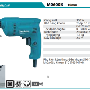 Makita M0600B MÁY KHOAN(10MM)